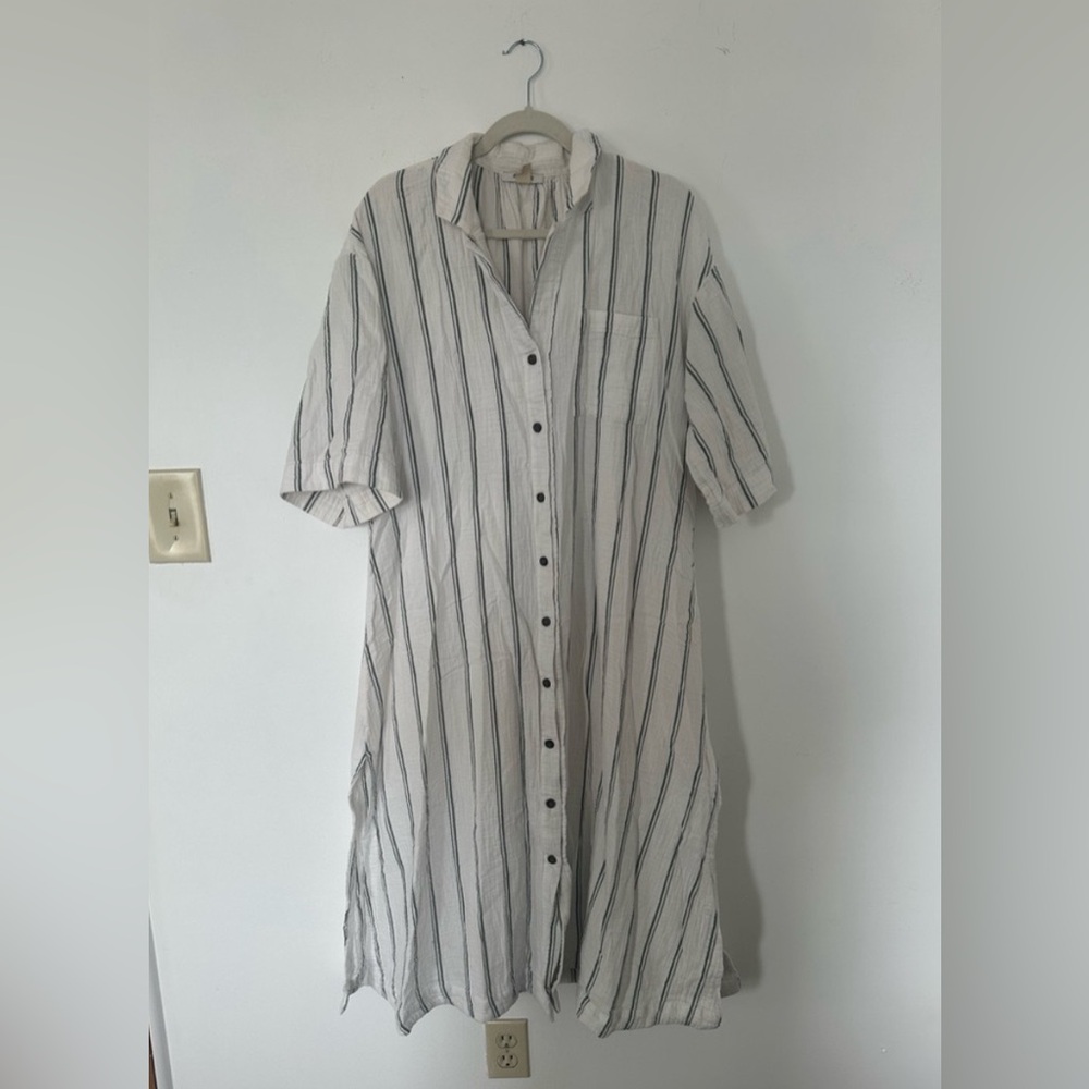 Madewell button-up maxi beach cover up